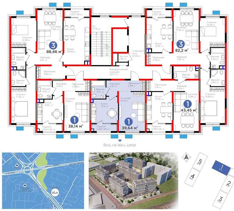 Акция! Застройщикдан чегирмалар, 7,3млн/ой, 240 ойлик ипотека! (XS)