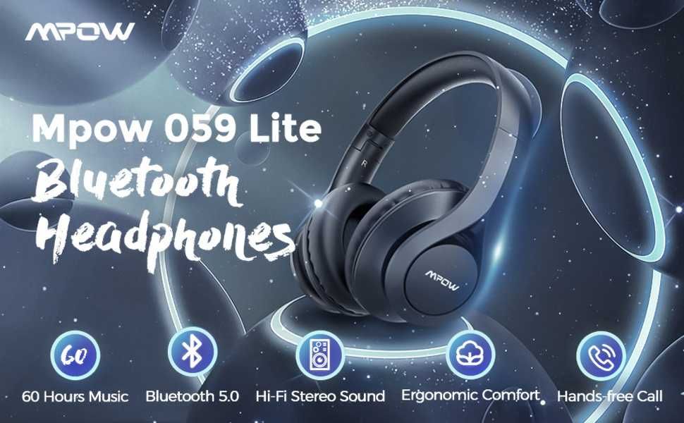 MPOW 059 Pro/LITE безжични Bluetooth слушалки, до 55 часа