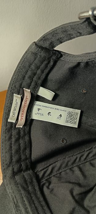 Off-White Black & White Embroidered Arrow Cap Hat Permanent authentic