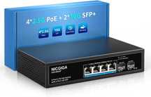 Switch ethernet NICGIGA PoE 4 port 2.5G,neadministrat,2x10G SFP Uplink