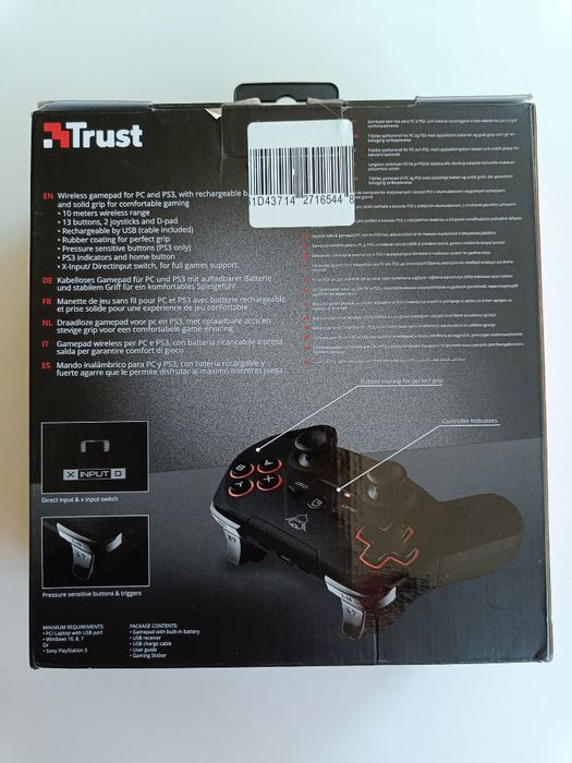 Безжичен геймпад Trust GXT Yula (PC / PS3)