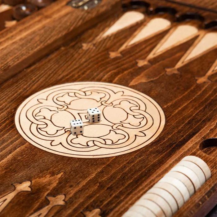 Нарды резные "Вязь" из массива бука (Армения)