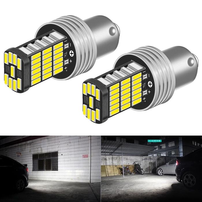Set 2 Becuri LED auto P21W 1156 BA15S