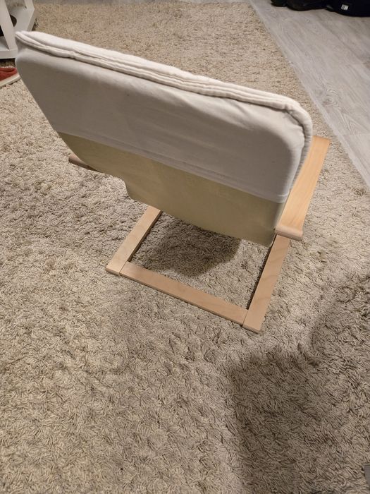 Fotoliu pentru copii IKEA POÄNG alb