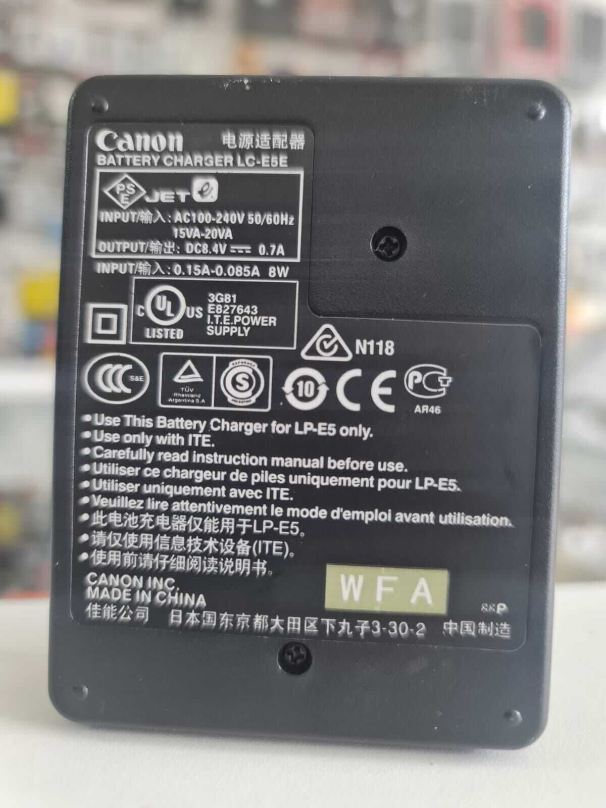 Incarcator acumulatori Canon LC-E5E Battery Charger