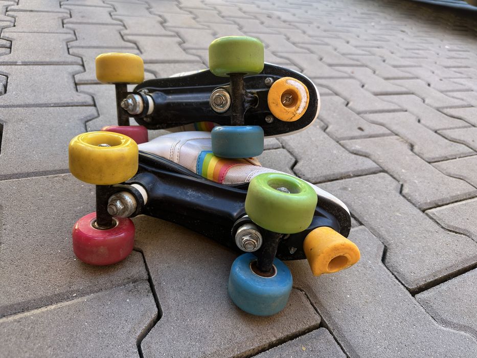 Patine cu rotile Rookie Forever Rainbow White