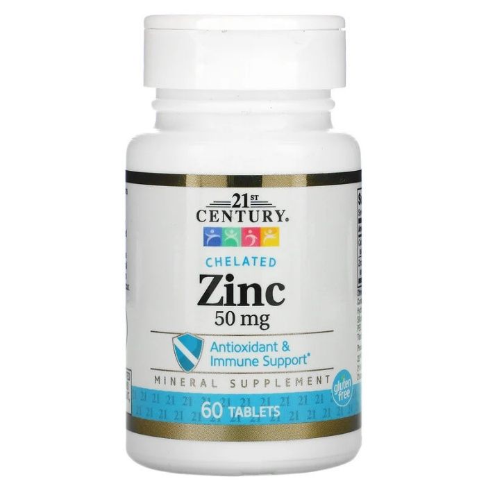 Витамин Хелатный цинк Chelated zinc 50 mg 60 капсул