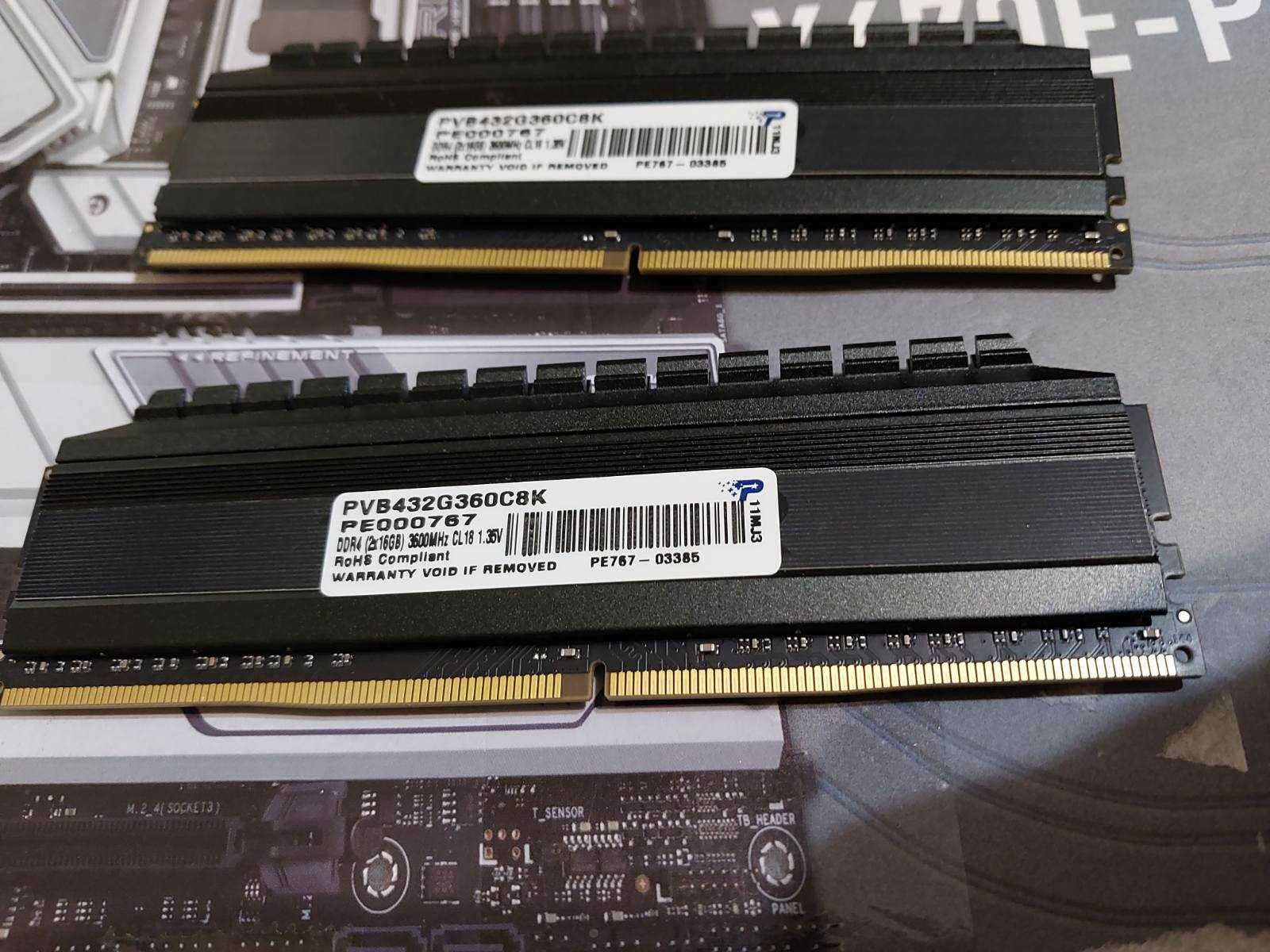 32GB DDR4 Patriot Viper, 3600Mhz, CL18