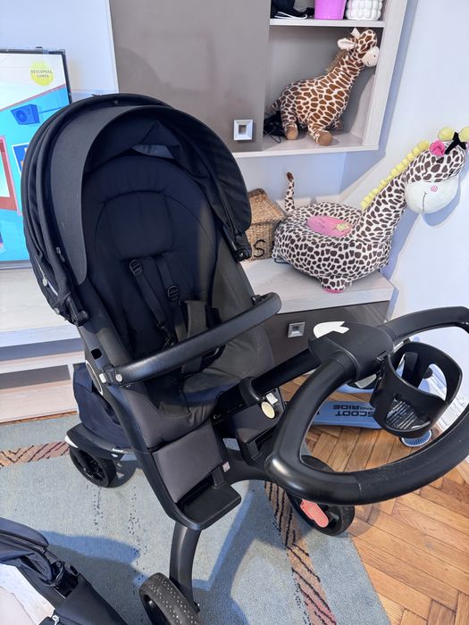 Caruț stokke V 6 cu capotina XXL 2 în 1