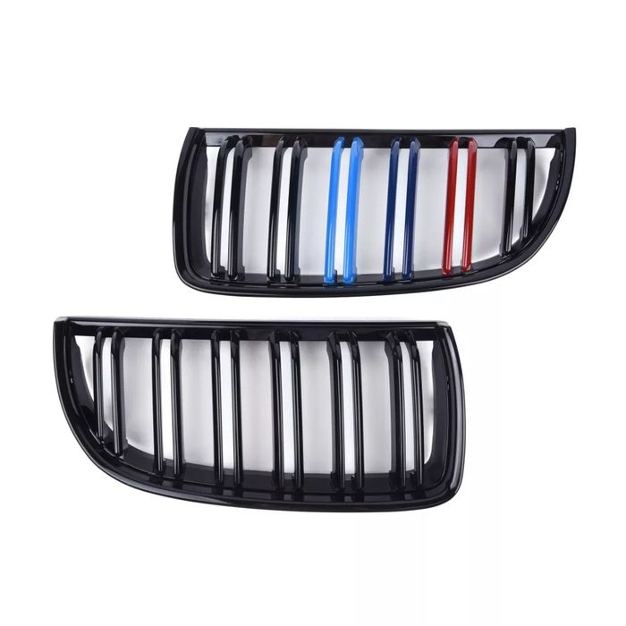 Grile Duble Bmw E90 E91 FL 2005 2008 Negru lucios Culori M