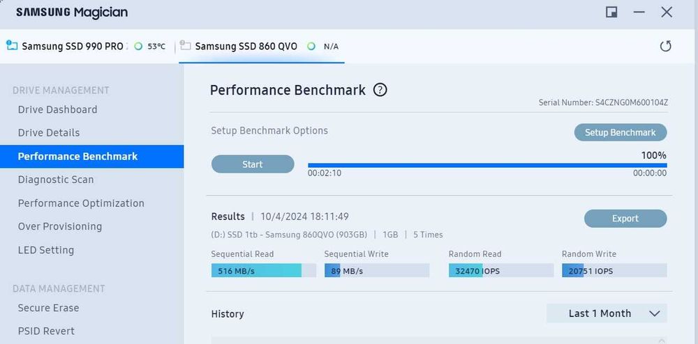 Solid-State Drive (SSD) Samsung 860 QVO, 1TB, V-NAND, SATA III, 2.5"