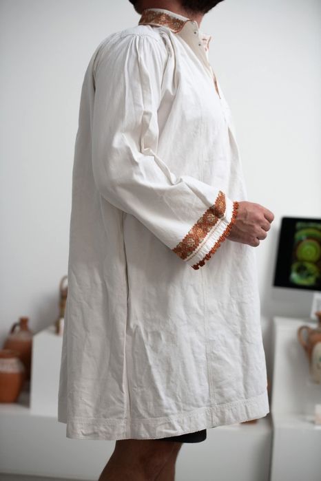 Cămașă populară bărbătească/ie/cusut manual/cămașă traditională