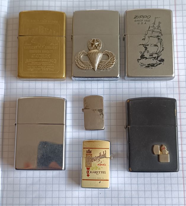 Винтажные зажигалки 7шт Zippo в коллекцию .