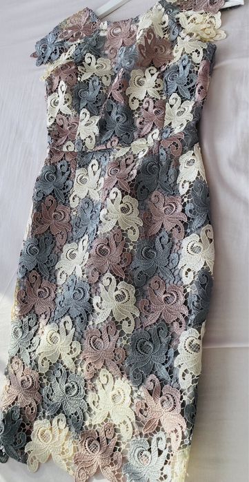 Rochita Asos Dantela Roz-Gri 36