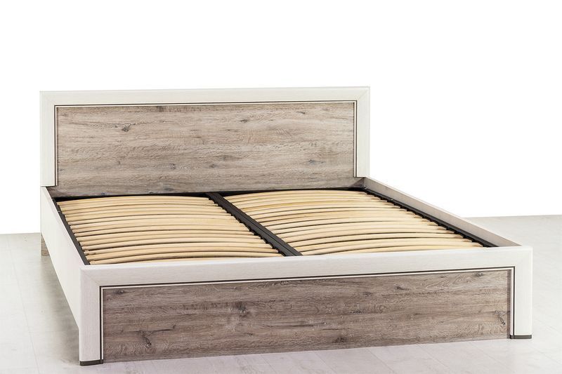 Кровать двуспальная (Olivia 160 с подъемником), коллекции Оливия, Дуб