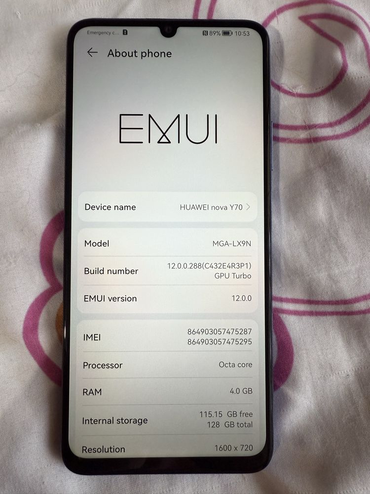 Huawei Nova Y7.