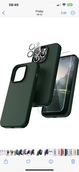 Husa Armour+Folie Camera +Folie Sticla HH Iphone 14/15/16/PRO/MAX/PLUS