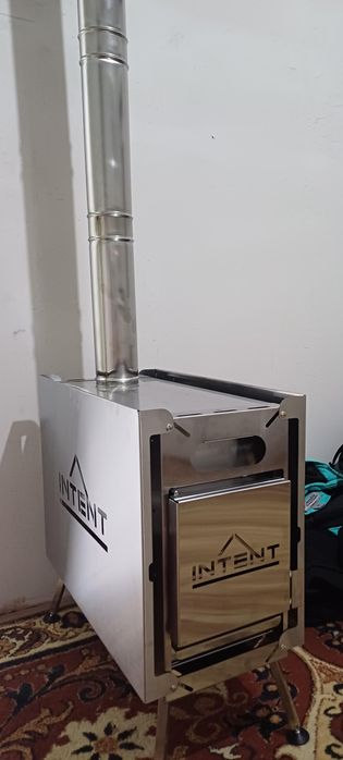 Дровяная нержавейка-печь Интент баная.