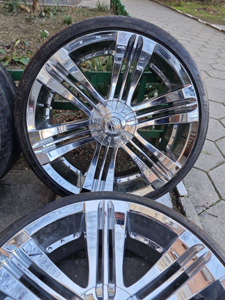 Джанти 22ки 5х120 с летни гуми Michelin Pilot Sport 255/30/22