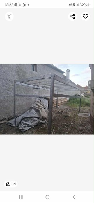 Grilaj de aluminiu puls prelata stare forte buna 4,30/20m