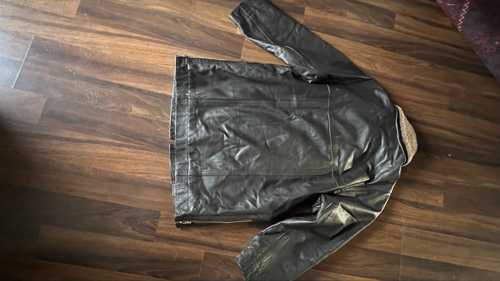 Jacheta groasa piele naturala mar L