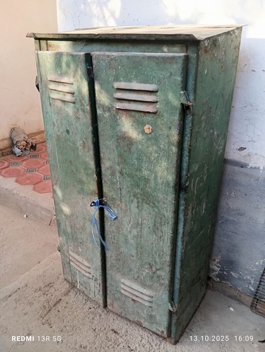 Шкаф железный,тиски,точилка