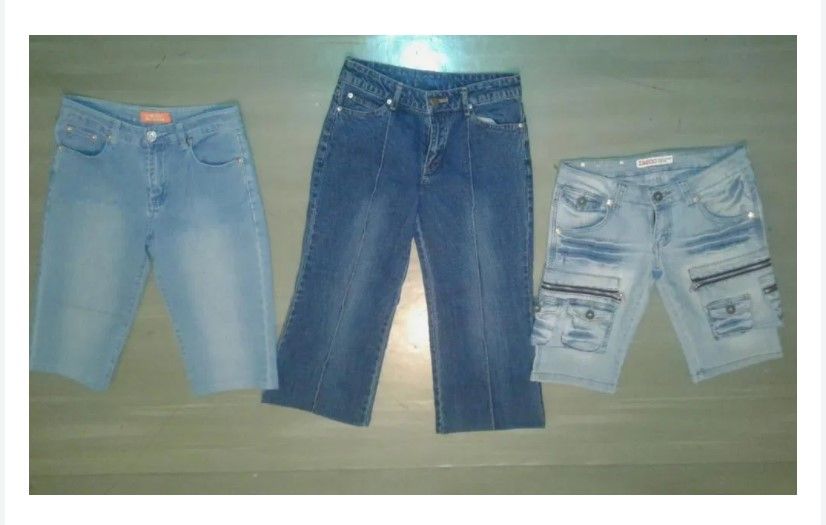 Lot Pantaloni blugi 3/4 _ Bermude Jeans Dama/Fete, M