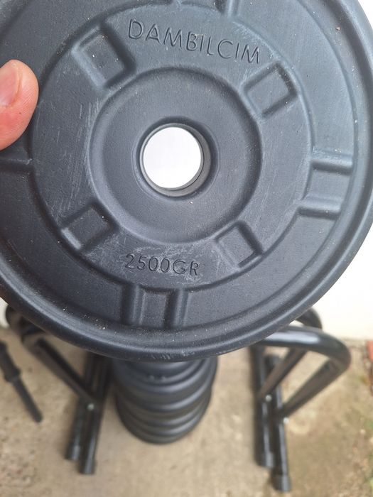 45 kg discuri, bare deeps, bara impins