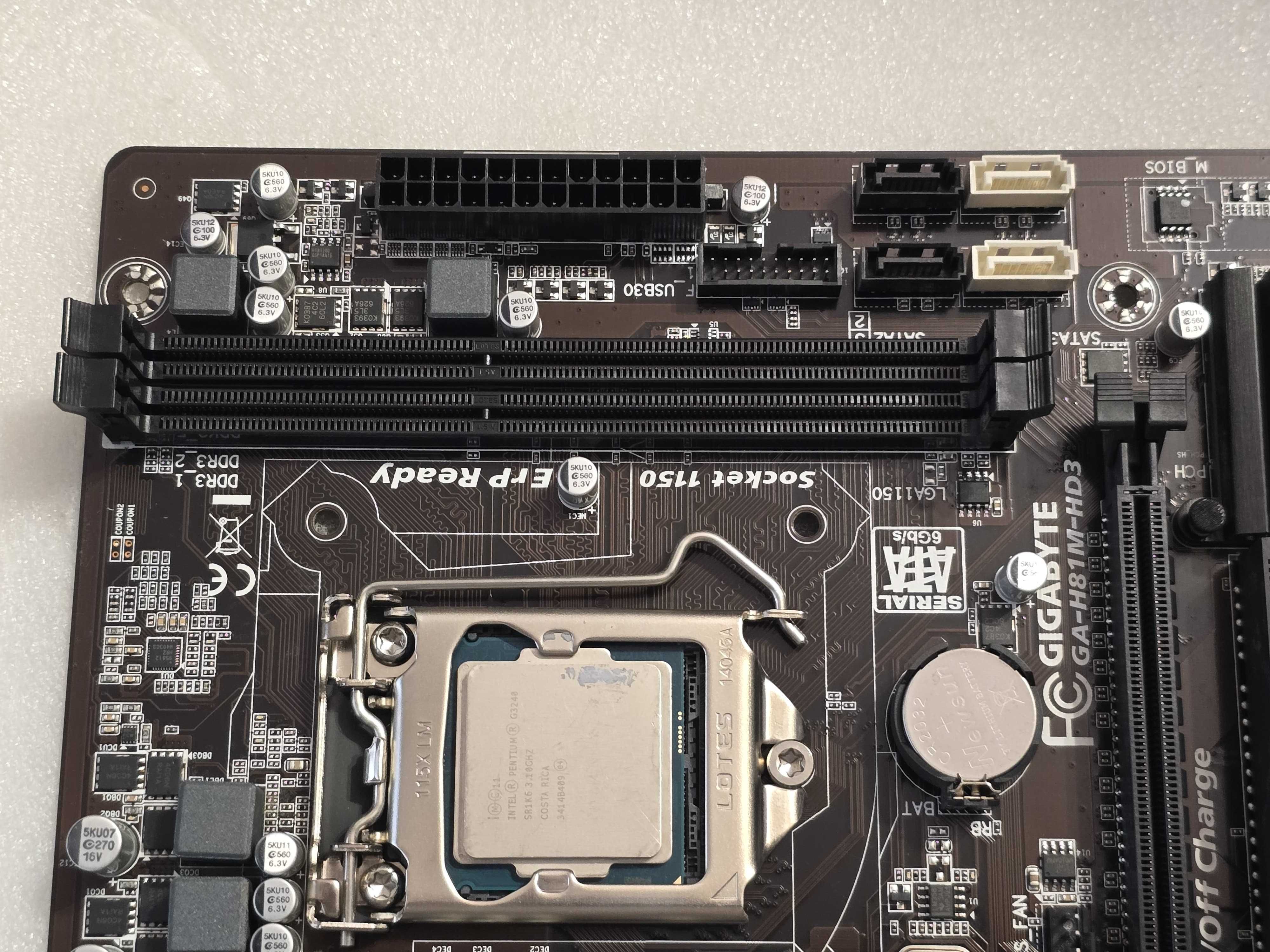 Placa de baza Gigabyte GA-H81M-HD3, Socket 1150 + Procesor INTEL G3240