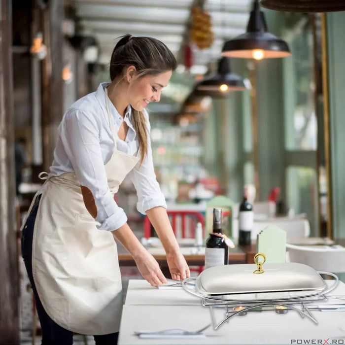 Vas, recipient pentru incalzirea alimentelor, sticla, capacitate 3