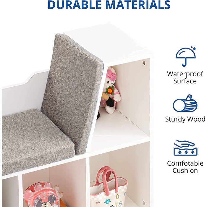 Ginger Home Детска етажерка 4в1 с 6 отделения за съхранение JWTR-3153