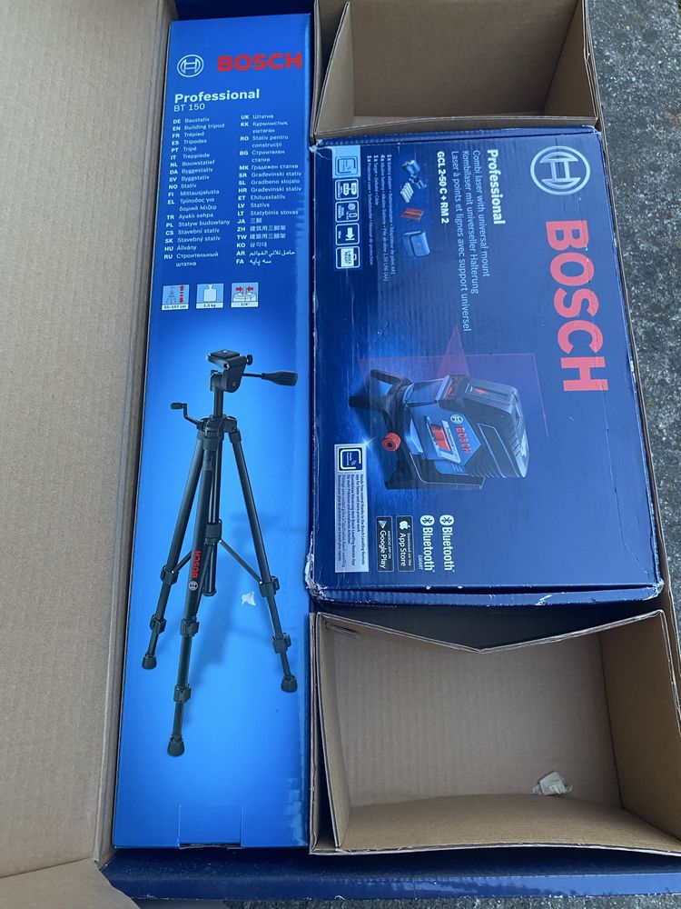 laser combinat Bosch Professional GCL 2-50 C cu trepied BT 150.