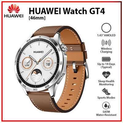 Smartwatch Huawei Watch GT 4 46mm Curea Brown Leather garantie Sigilat