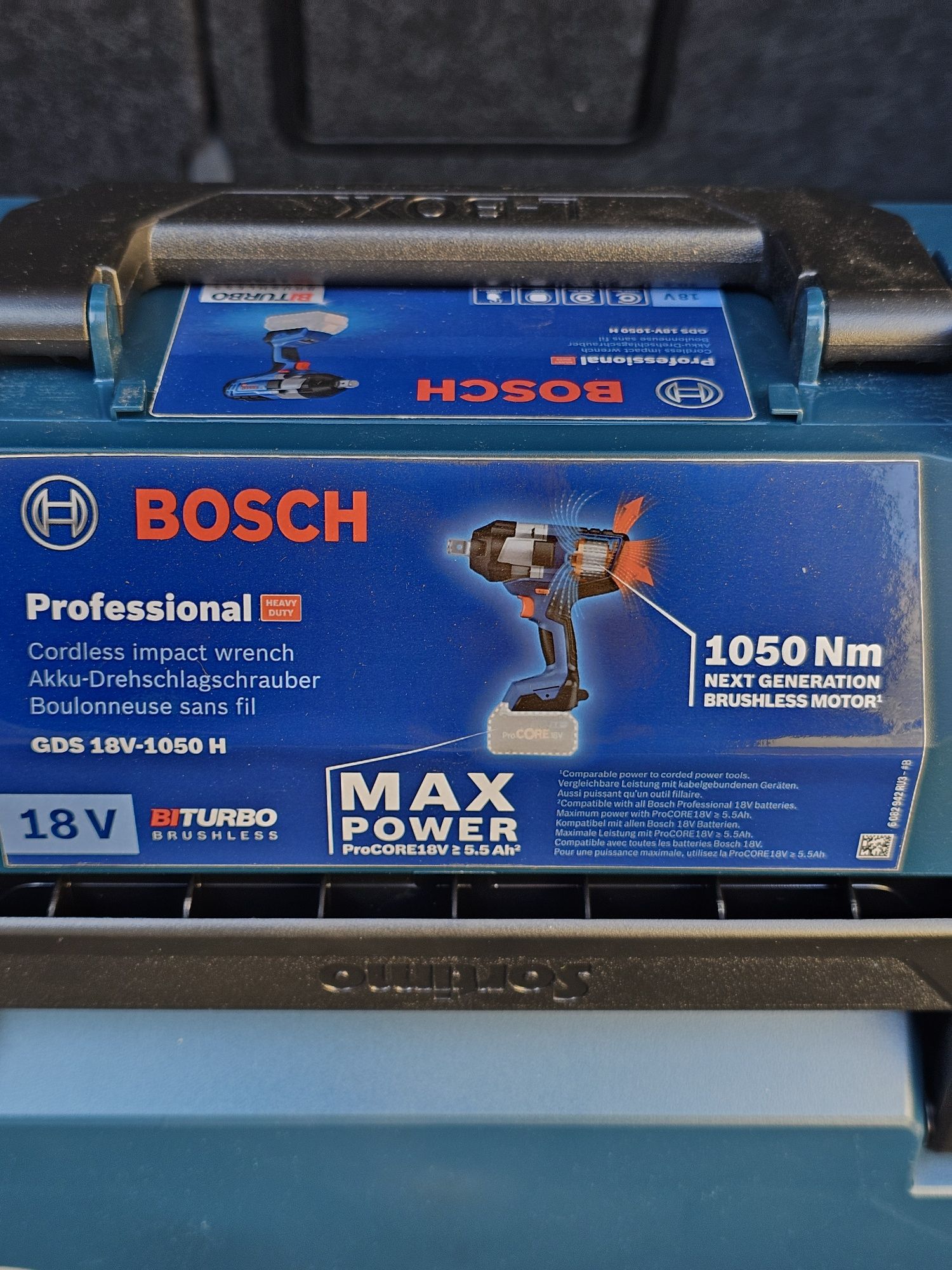 Surubelnita cu impact pe acumulator Bosch Professional GDS 18V-1050 H,