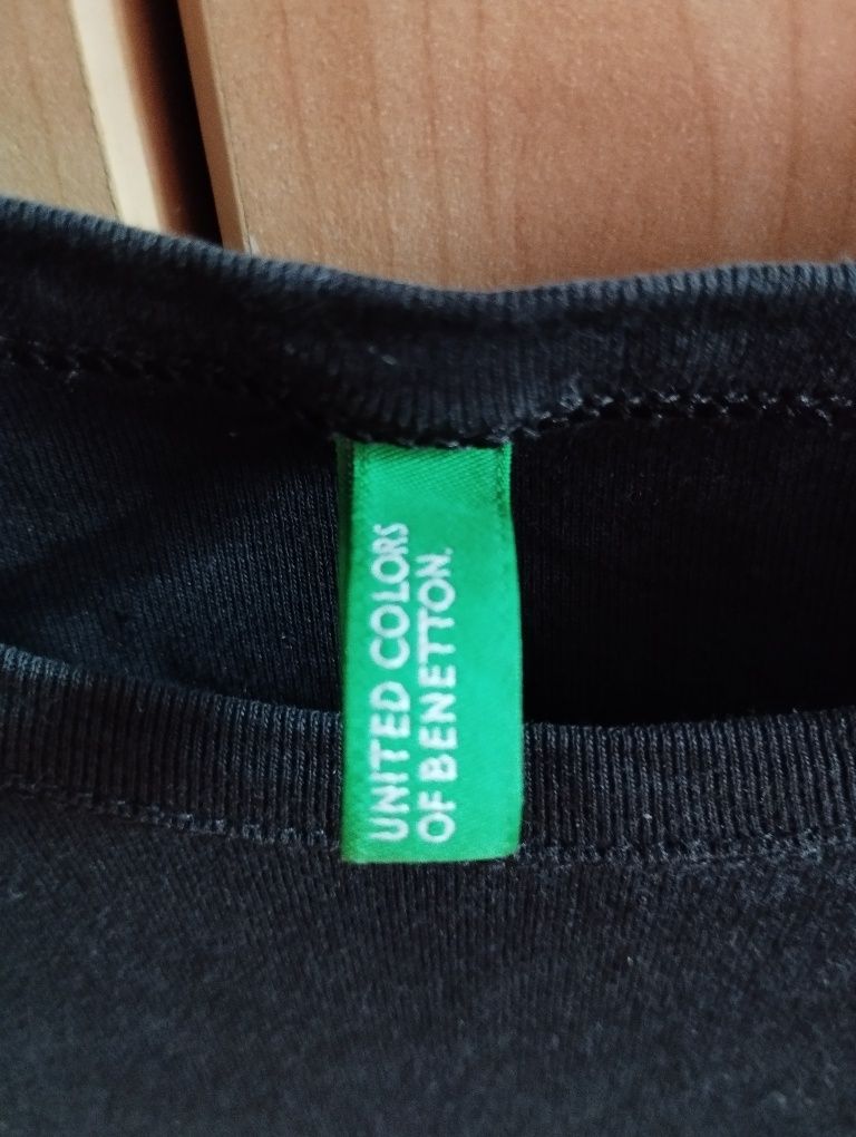 Нова Benetton черна дамска блуза
