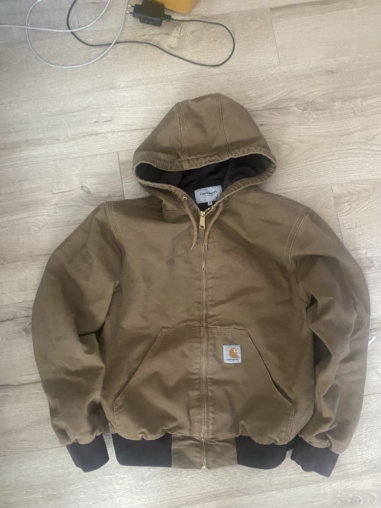 carhartt active zip up hoodie vintage