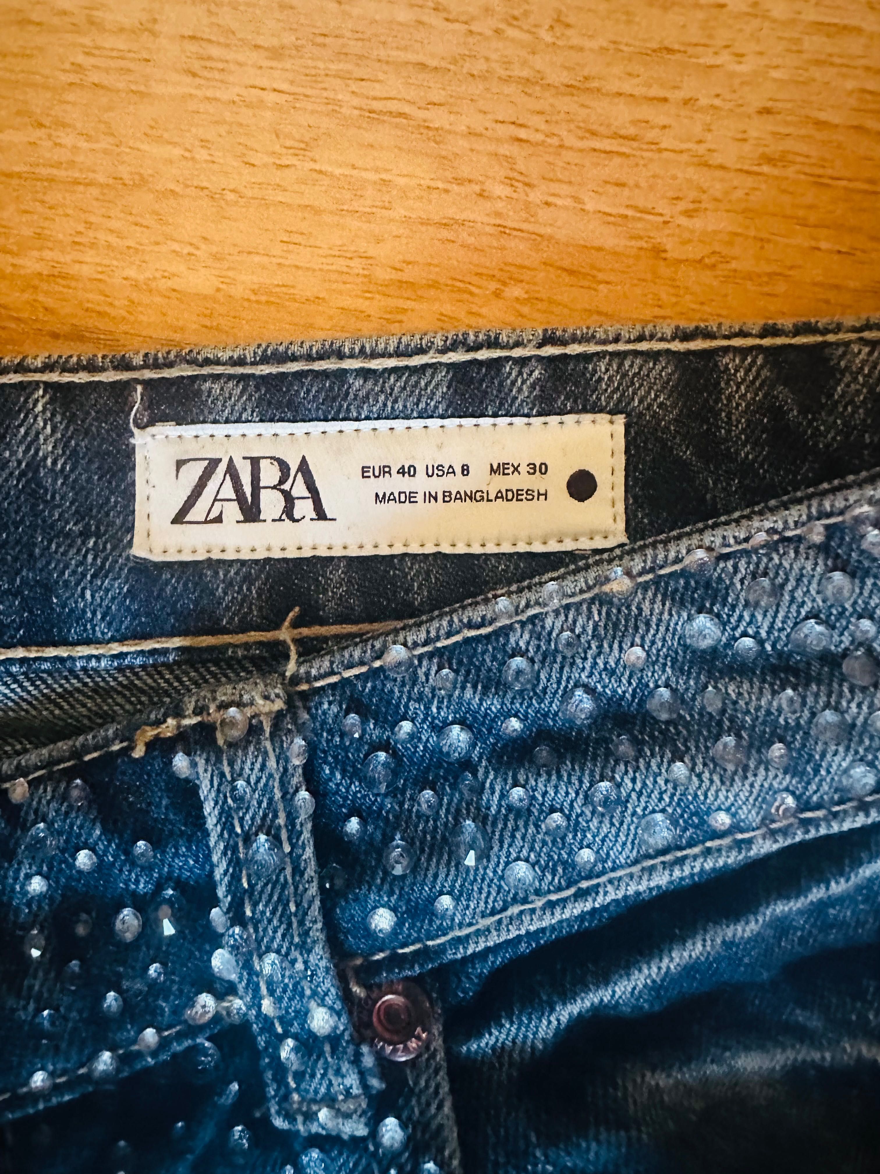 Дънки на Zara с камъни