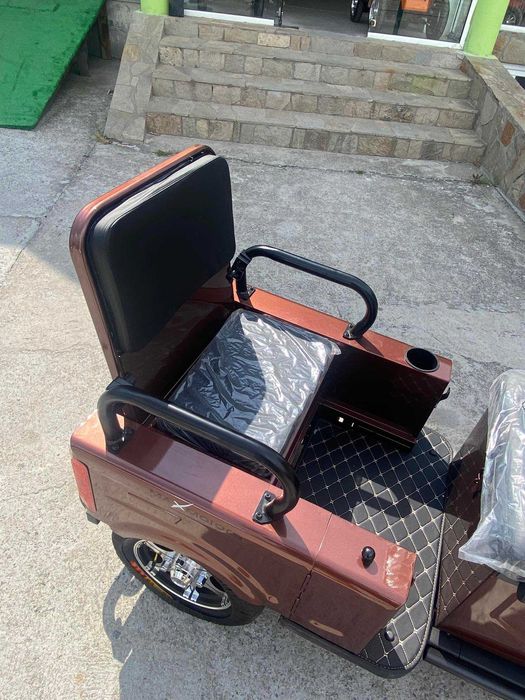 Електрическа Двуместна Триколка CARGO LUX 1500W - BROWN MATTE