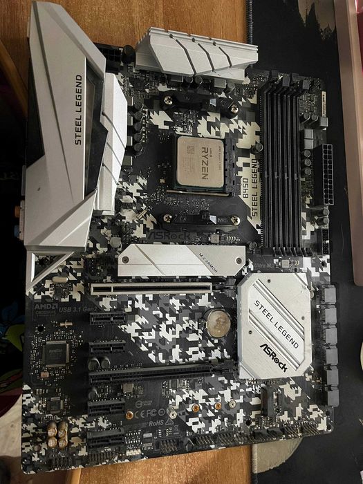 Asrock B450 Steel Legend + Ryzen 5 3600 + RAM DDR4 16GB 2666Mhz