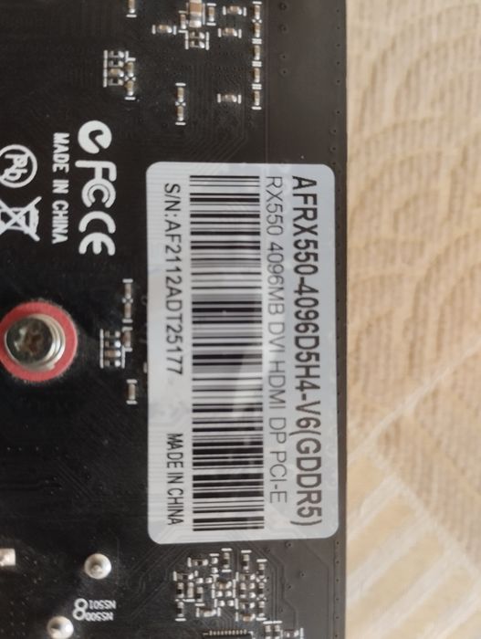 RX550 4гб GDDR5 AFOX