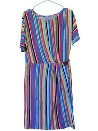 Дамска многоцветна рокля Heine, 95% вискоза, 5% еластан, 105х50 см, 38
