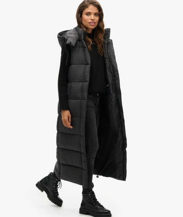 Дамски  зимен дълъг елек Superdry