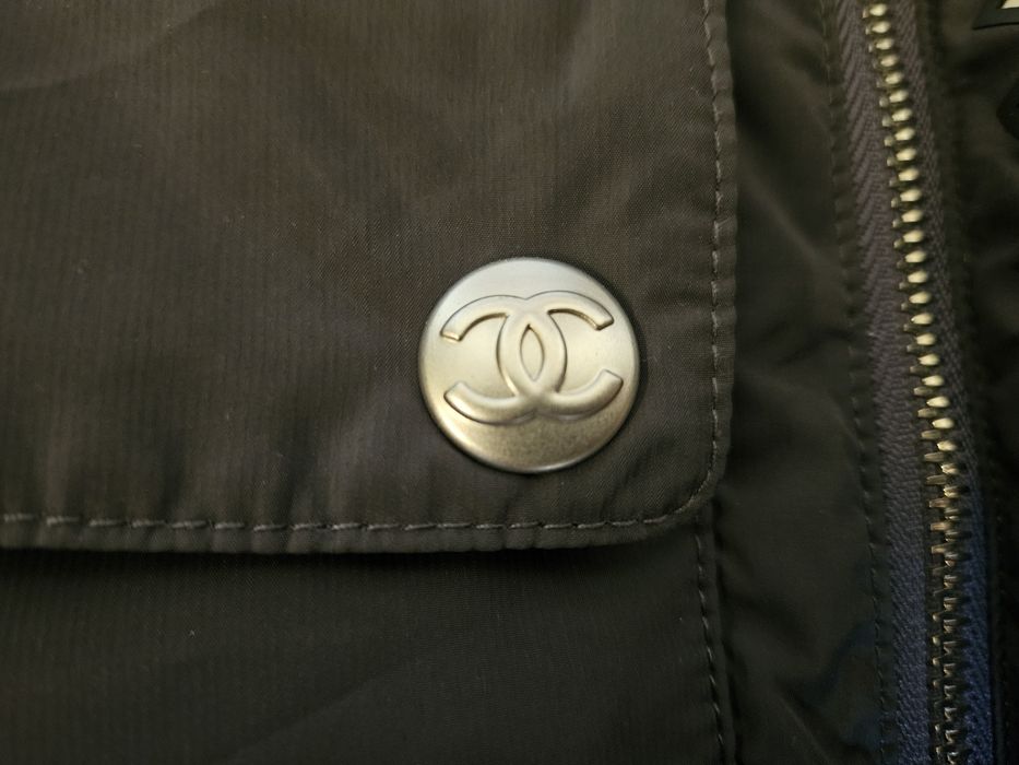 Chanel пухено яке бомбър размер 40 автентично