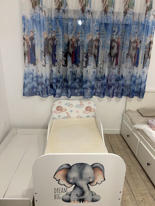 Pat pentru copii 140 x 70 cm cu elefantul cici