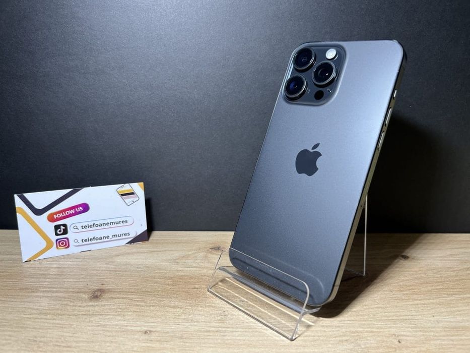 iPhone 15 Pro Max 256Gb Black Titanium 3 ani garanție, Telefoane Mureș
