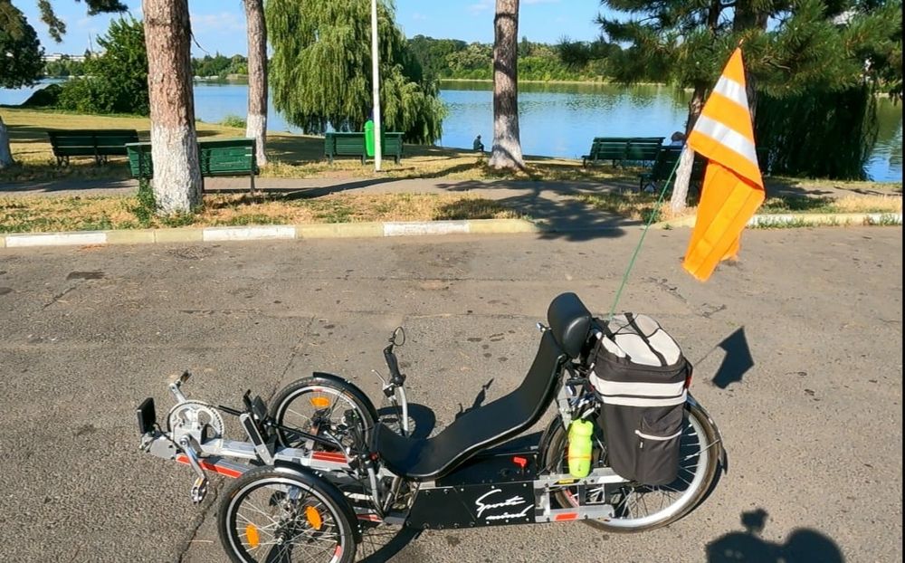 Tricicleta adulti (recumbent trike) electric 48V 1000W