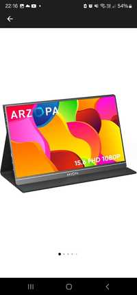 Monitor portabil ARZOPA, 15,6 ", FHD, HDR 1080P, USB C/ HDMI,