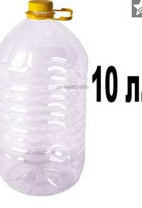 Бутилка пластмасова 10 литра с капачка и дръжка, PET бутилки, Туба