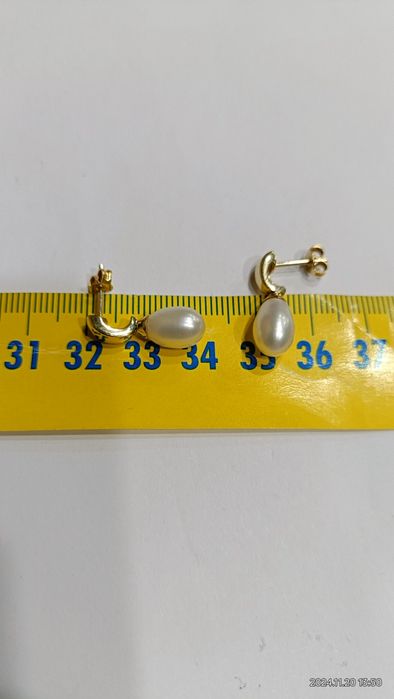 Vind cercei Christ din aur 14kt cu perle