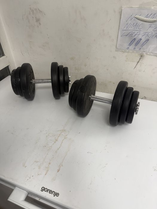 Gantere noi Germany set 20 kg. Ambele, 10 kg+10 kg=20 kg, pret 200 lei